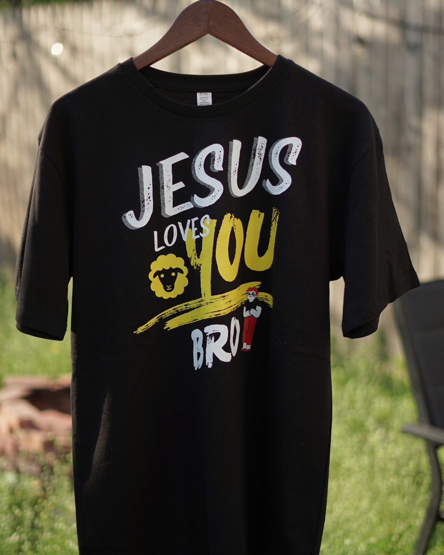 "Jesus Loves You Bro" T-Shirt - Minimalist Black | ECP Collection