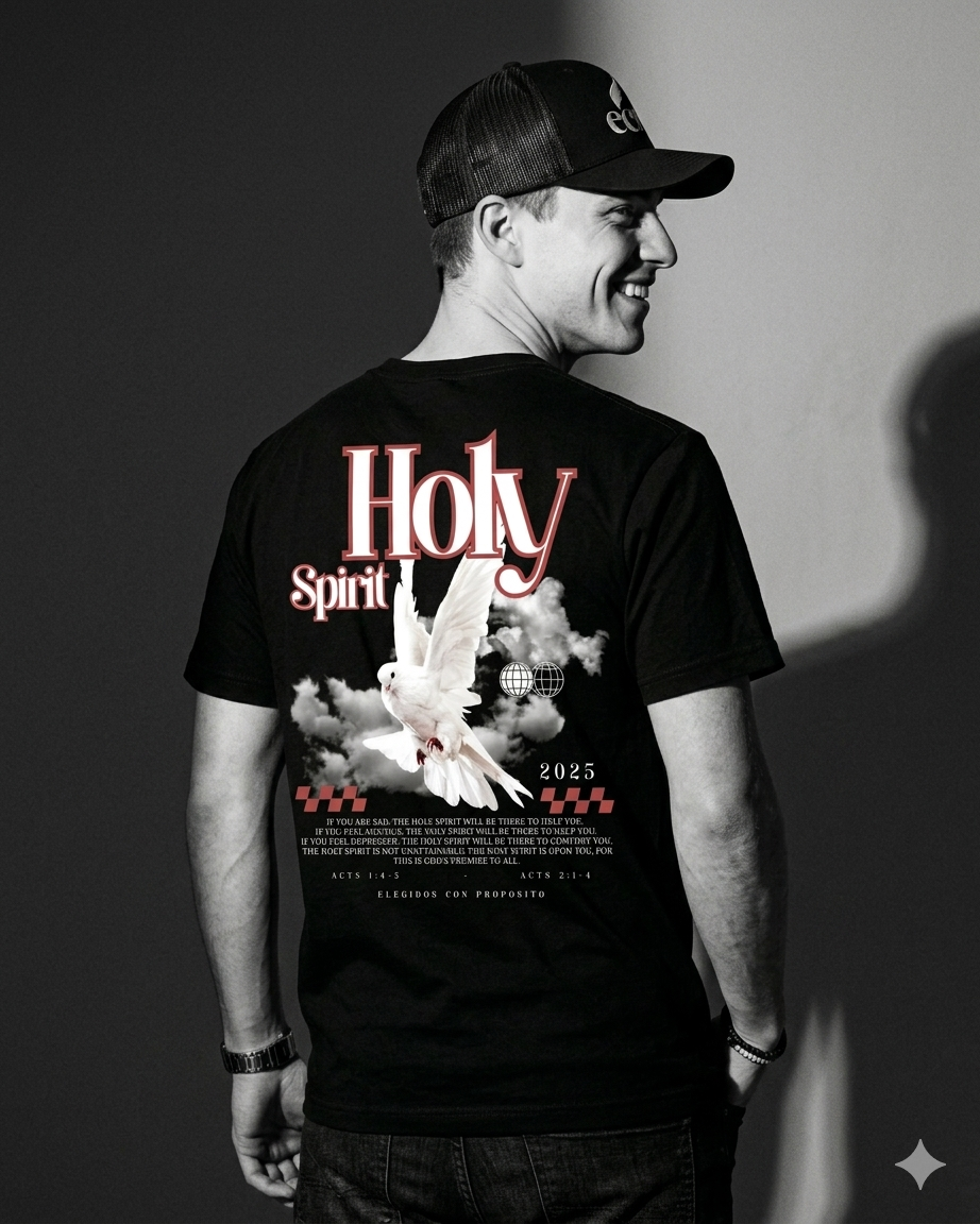Holy Spirit minimalist premium heavyweight cotton t-shirt by ECP Collection