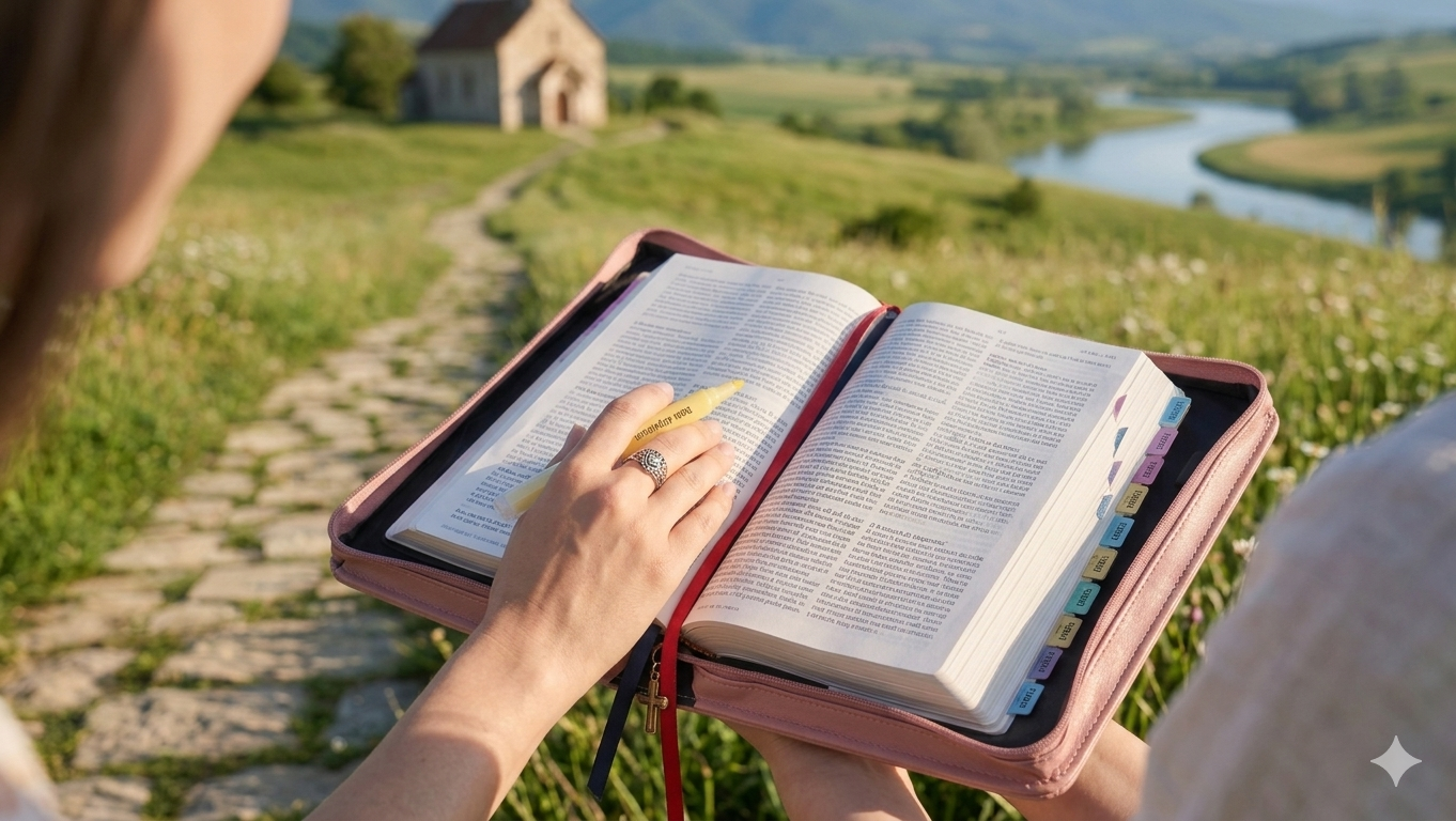 Be Still & Know – Pink Floral Faux Leather Bible Cover