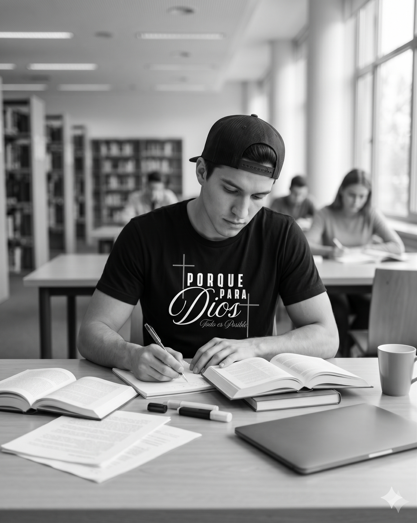 "Matthew 19:26" Minimalist Christian Tee - Heavyweight Premium - ECP collection
