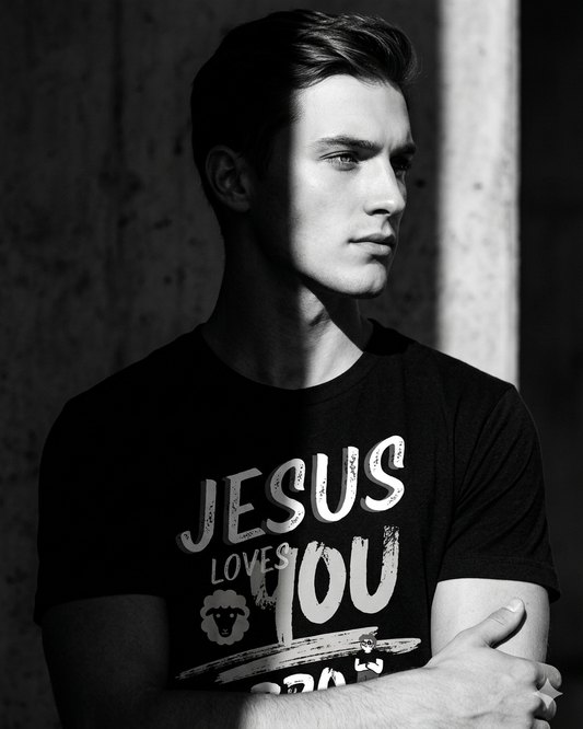"Jesus Loves You Bro" T-Shirt - Minimalist Black | ECP Collection